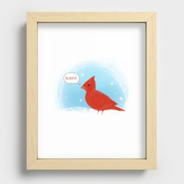 Winter Cardinal Recessed Framed Print