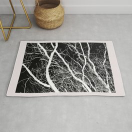 A Reversal Of Light With Trees Rug