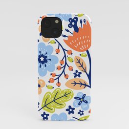 Baby Blue Flower Pattern iPhone Case