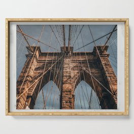 Brooklyn Bridge in New York City Serving Tray