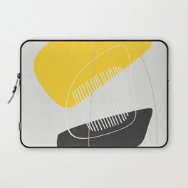 Minimal in Yellow and Black Home Decor Print Office Laptop Sleeve