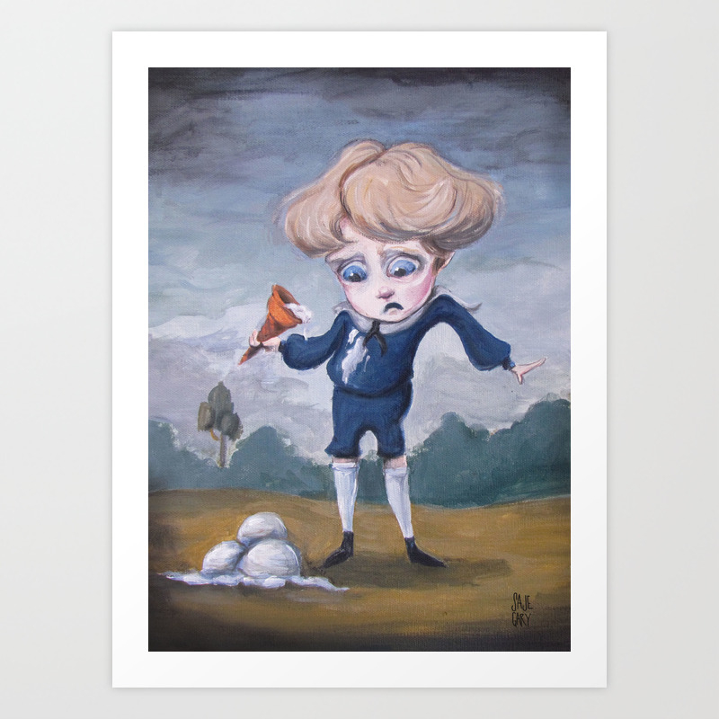 Boring Blue Boy Art Print By Sajegary Society6