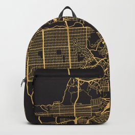 SAN FRANCISCO CALIFORNIA GOLD ON BLACK CITY MAP Backpack