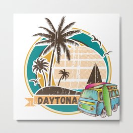 Retro Daytona Beach  Metal Print