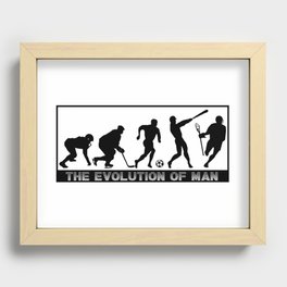Lacrosse Evolution Of Man Recessed Framed Print