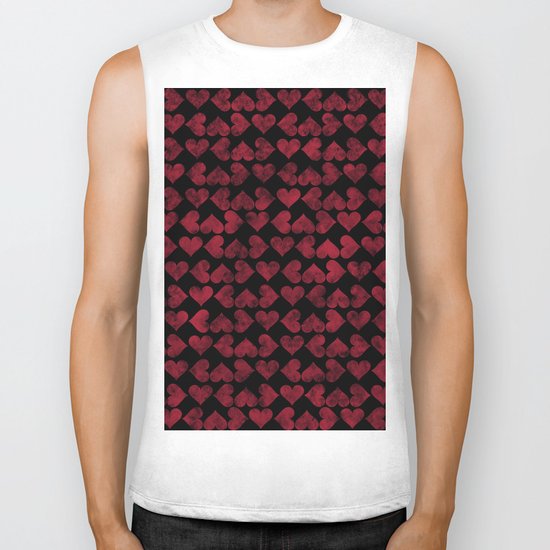 Colorful Love Pattern XV Biker Tank