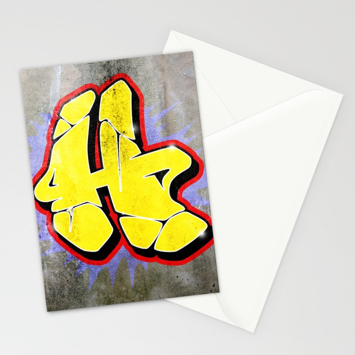 H Graffiti letter (Wild Style) Stationery Cards by joax Society6