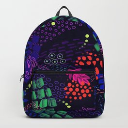 Neon Shoals Abstract Backpack