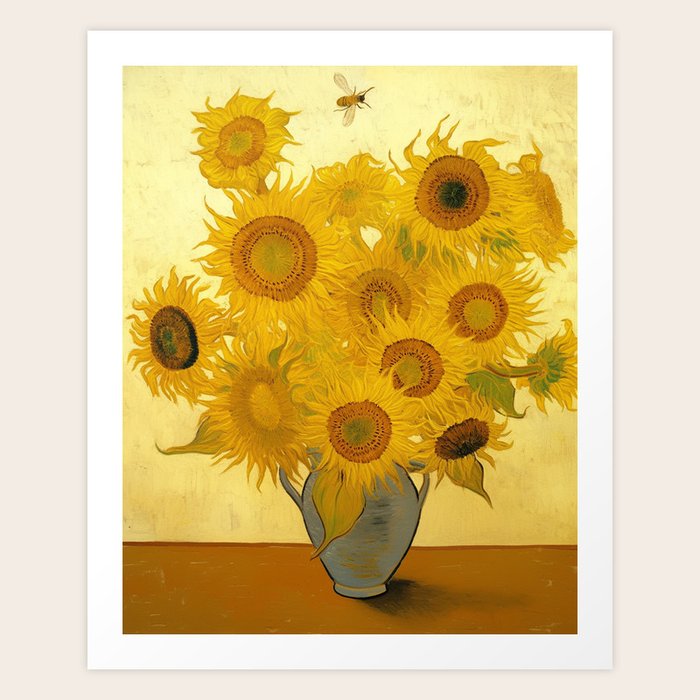 Society6 ケース Yellow sunflower Festive, Sunflower, Yellow and Green on Navy Blue, Floral