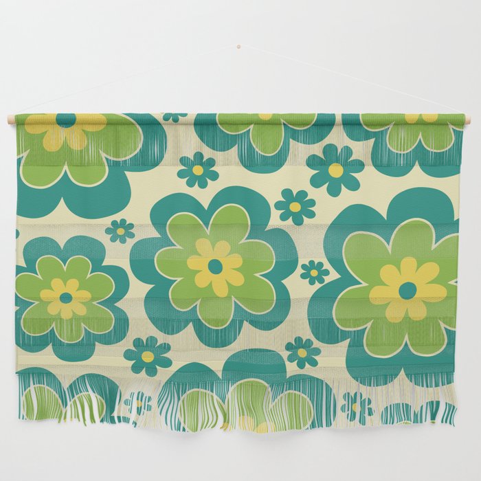 Colorful Retro Flower Pattern 597 Wall Hanging