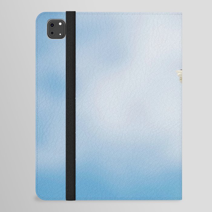 White & Blue iPad Folio Case