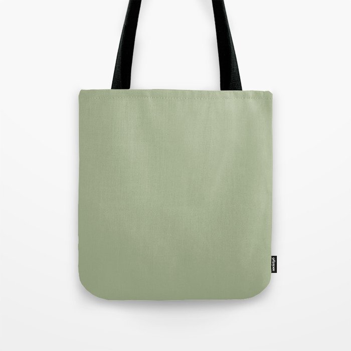 Sweet Pea Green Solid Color Inspired by Behr Willow Grove PPU11-06 Tote Bag