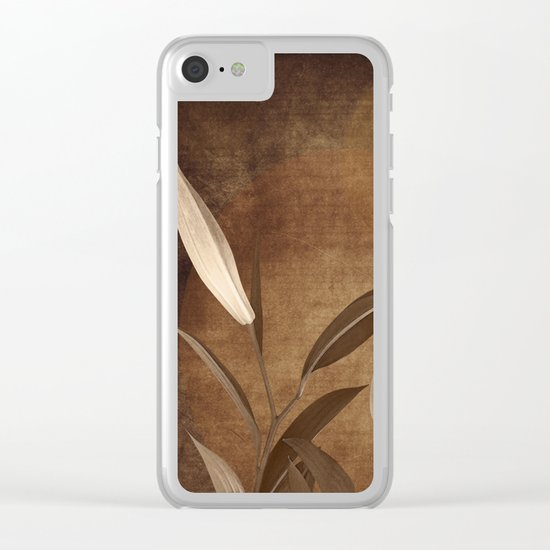 Vintage Flowers Clear iPhone Case