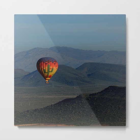 Hot Air Balloon over Arizona Morning Metal Print