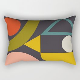 mid century bauhaus geometry abstract 2020 Rectangular Pillow