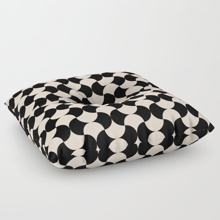 Deco 2 pattern black Floor Pillow