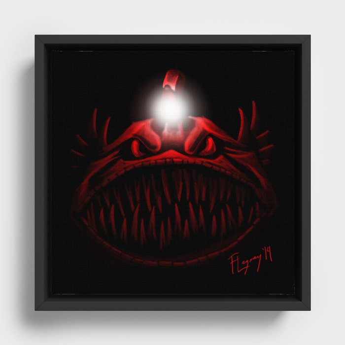 The Light Is Hungry Framed Canvas
