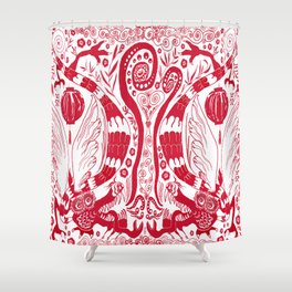 Double Dragons Shower Curtain