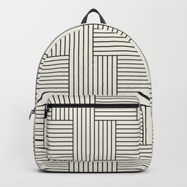 Cross Line Pattern Backpack