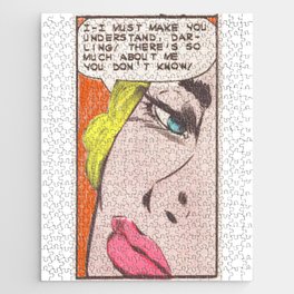 Comic Girl | Retro | Vintage | Lichtenstein Inspired Jigsaw Puzzle