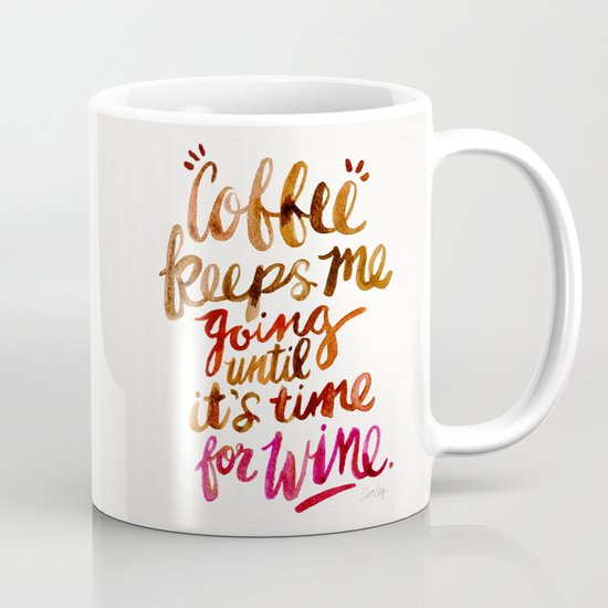 Coffee & Wine – Brown & Magenta Ombré Mug