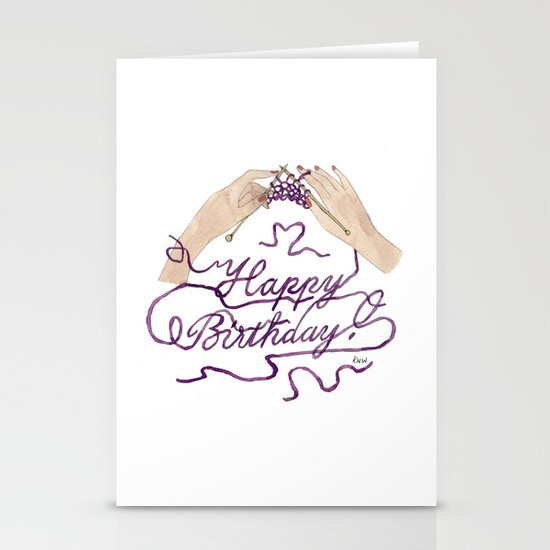 Knitting You a Happy Birthday Stationery Cards