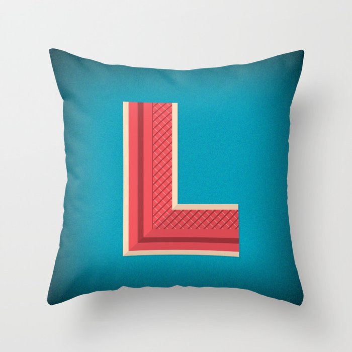 Letter L Initial Cap Throw Pillow By Fionabranddesign Society6