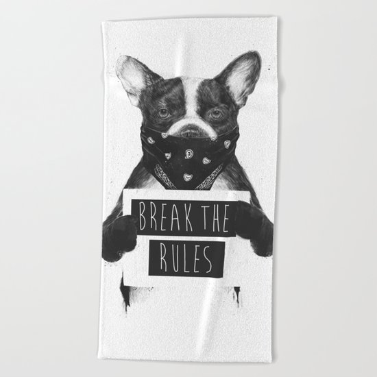 Rebel dog Beach Towel