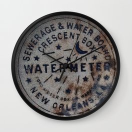 Street Water Meter - New Orleans LA Wall Clock