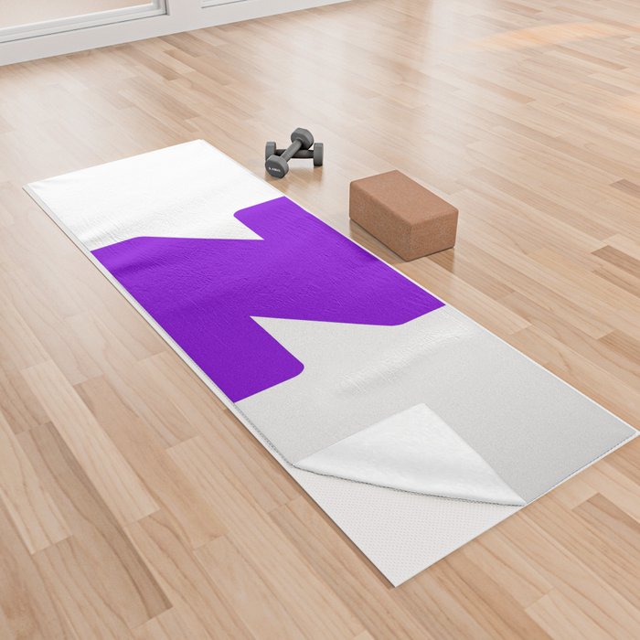 z (Violet & White Letter) Yoga Towel