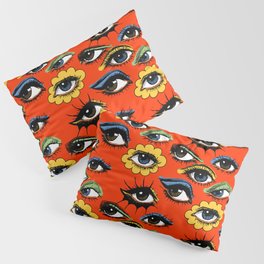 60s Eye Pattern Pillow Sham