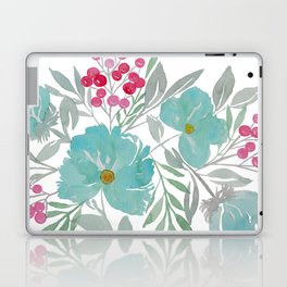 Blue Beach Flowers Laptop & iPad Skin