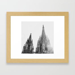 Sagrada Família | Barcelona | Architecture | Travel photography | Black and white Framed Art Print