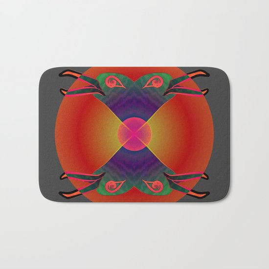 Red Kiss / Love Symbol / Pattern 12-01-17 Bath Mat