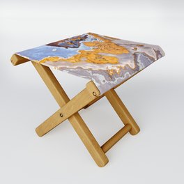 Three paintings with marbling. Marble texture. Paint splash. Colorful fluid. It can be used for poster, brochure, invitation, cover book, catalog. Folding Stool