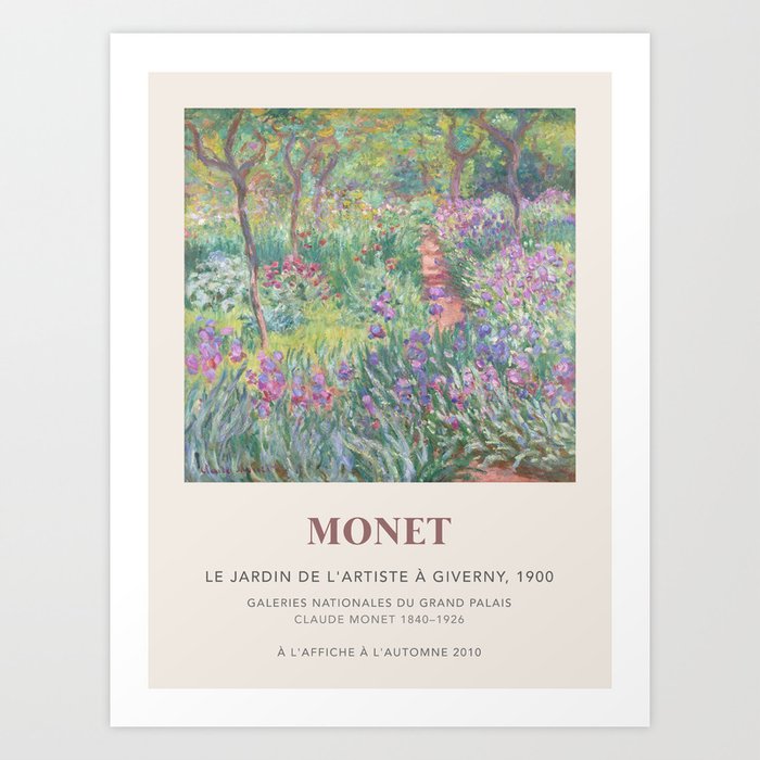Monet Art Exhibition: The Artist's Garden at Giverny Art Print