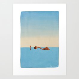 Floating in the Sea Art Print