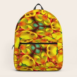 Bright Yellow Flower Pattern Backpack