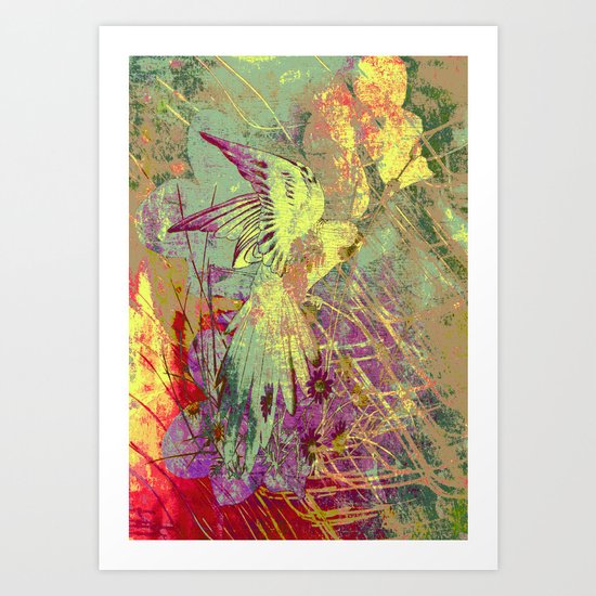 Parrot. On Front Page. Art Print