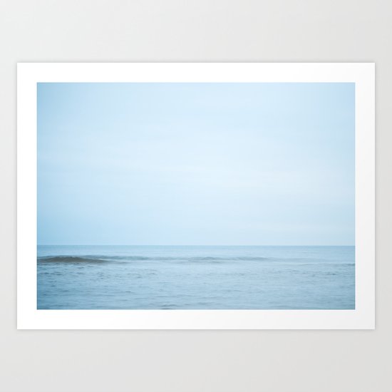 Blue Day Wave Art Print