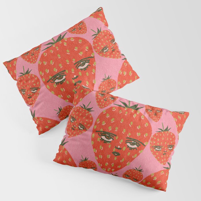 Unimpressed Strawberry Pillow Sham