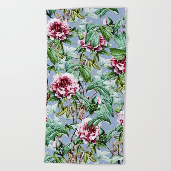 Frosty Florals #society6 #decor #buyart Beach Towel