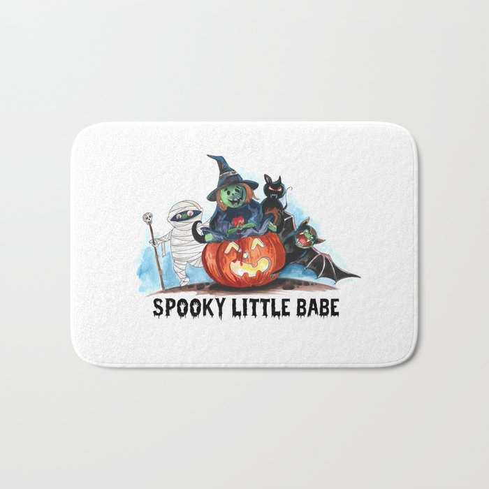 Spooky little babe halloween decoration Bath Mat