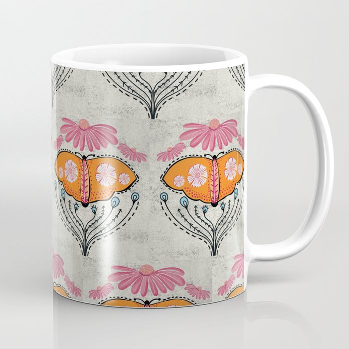 Mother Moth with Flowers Coffee Mug