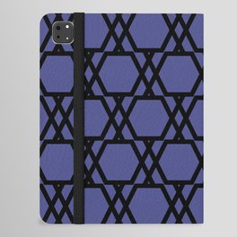 Black and Purple Tessellation Line Pattern 20 Pairs DE 2022 Popular Color Beaded Blue DE5909 iPad Folio Case