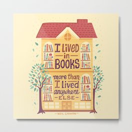Lived in books Metal Print