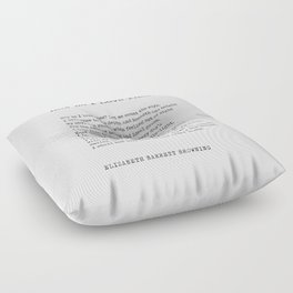 How Do I Love Thee? - Elizabeth Barrett Browning Poem - Literature - Typewriter Print Floor Pillow