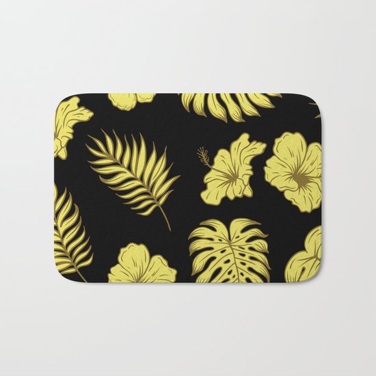 LEAVES AND FLOWERS Bath Mat