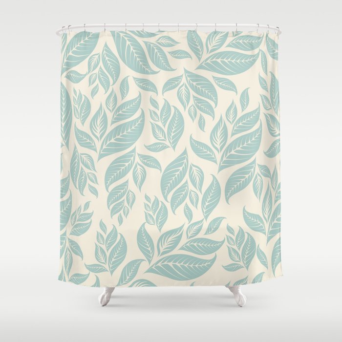 GREEN LEAVES Shower Curtain