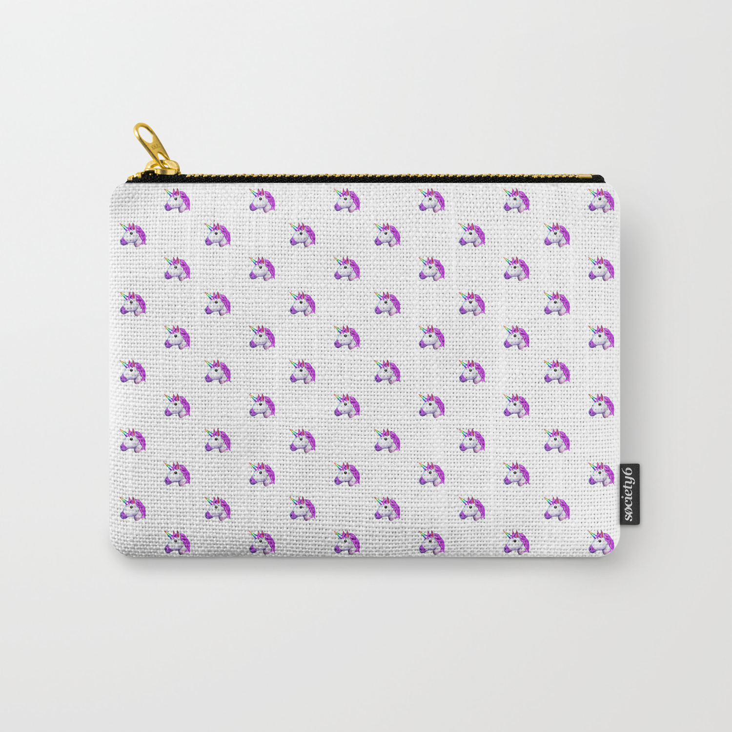 Unicorn Emoji Pattern Carry All Pouch By Idandavid Society6